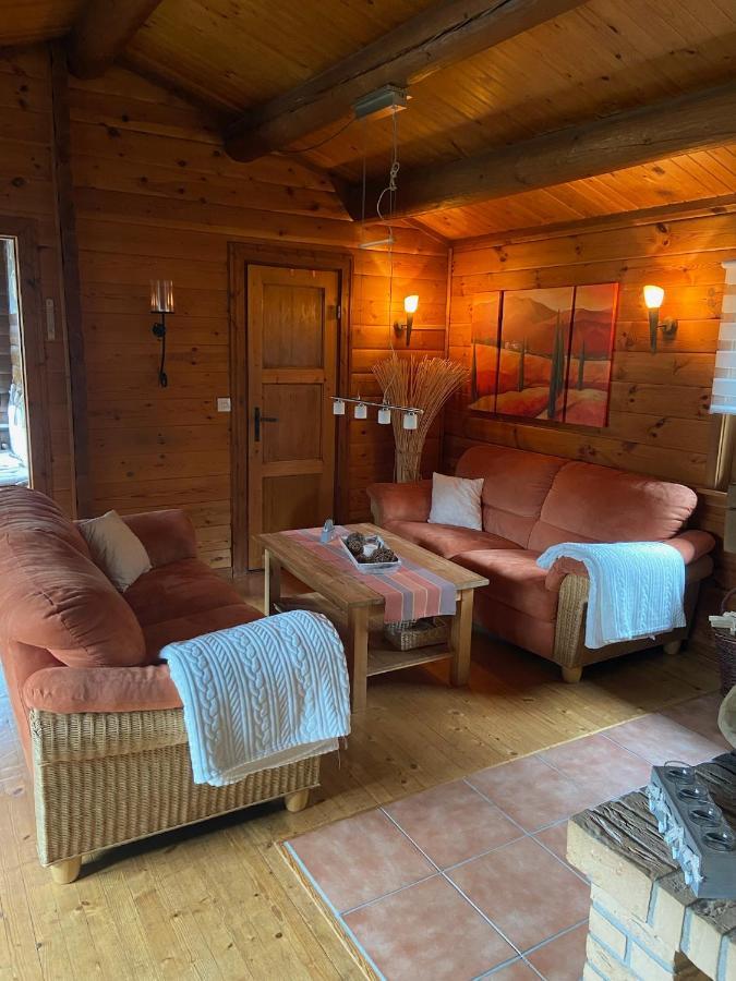 Blockhaus Ferienzauber Villa Bromskirchen Bagian luar foto