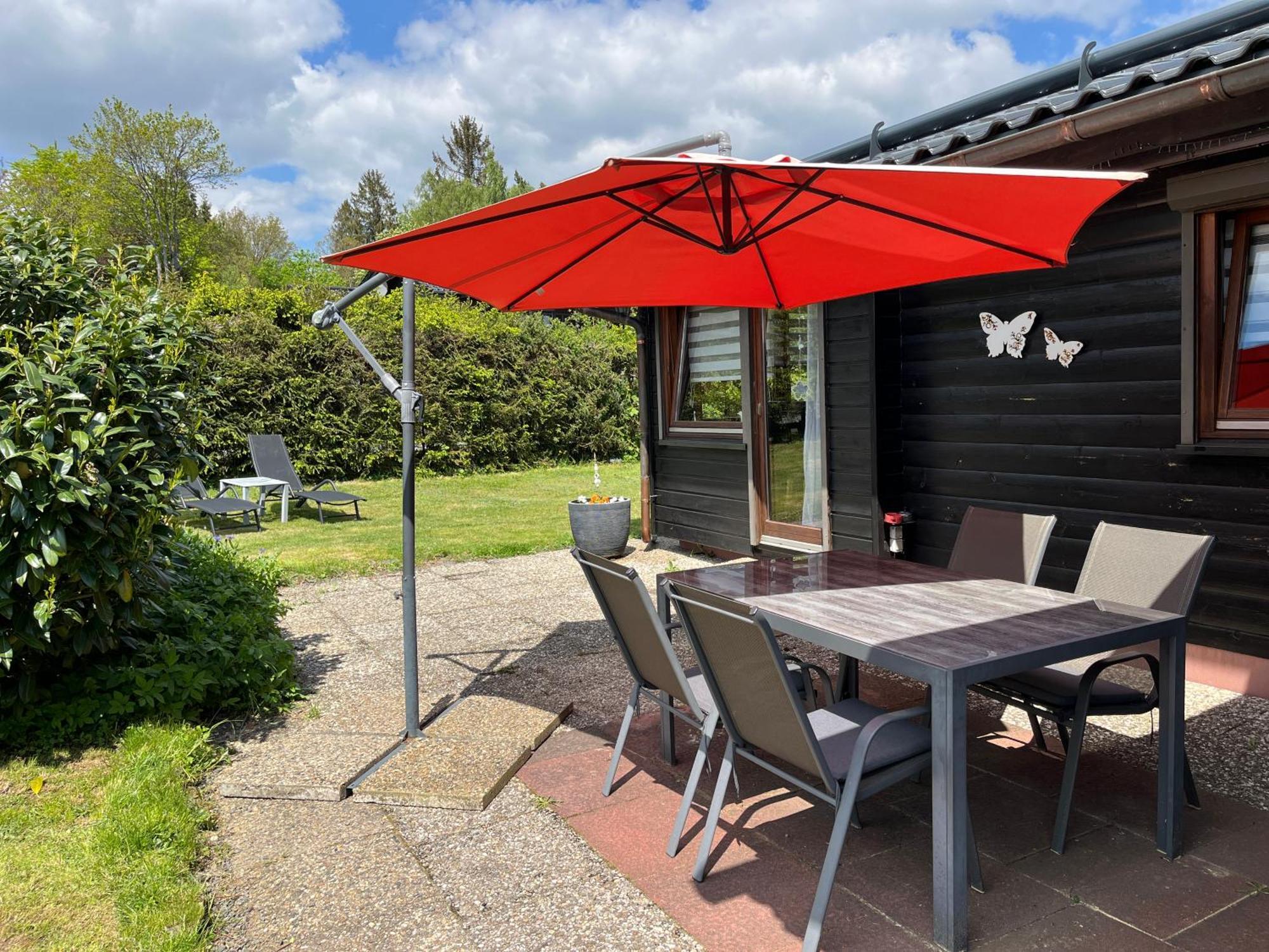 Blockhaus Ferienzauber Villa Bromskirchen Bagian luar foto